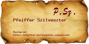Pfeiffer Szilveszter névjegykártya